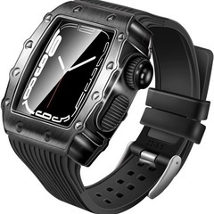 新品⭐️ケース付き⭐️HUALIMEI コンパチブル Apple Watch バンド ブラックの画像