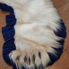 本物のシロクマ毛皮しきものの画像