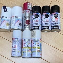 ラッカースプレーなど色々、タミヤカラー、染めQ、布スプレー、その他