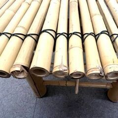 竹ベンチ ベンチチェア チェア 椅子 イス 緑台 生竹緑台 白竹緑台 天然竹緑台 インテリア 家具 縁側 茶屋 和家具 幅149cmの画像