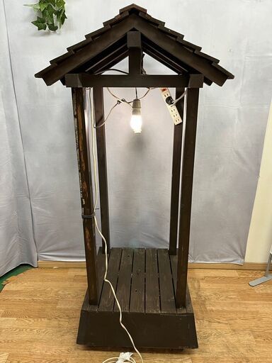 ★ライト付き！　提灯台　提灯スタンド　提灯　看板　スタンド看板　屋根付き★