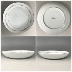 🔷🔶🔷BF3/58　NARUMI ナルミ スープポット 中深皿 ６点セット ナルミ チャイナ シチューポット カレーポット スープ皿 シチュー皿洋食器 花柄🔷🔶🔷の画像