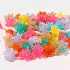 ⑤イエロー お花ミニヘアクリップの画像