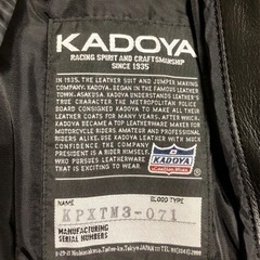 KADOYAライダースジャケット　サイズLの画像