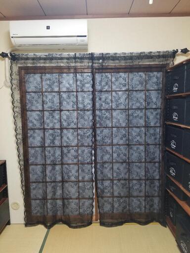 突っ張り棒　カーテン　一式　セット