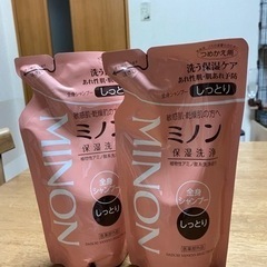 【未開封】ミノン 全身シャンプー つめかえ用 × 2個 (おまけ付き)