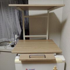 アイリスオーヤマ レンジ上ラック 冷蔵庫上ラック 温めた料理を置...