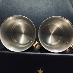 サッポロ生ビール黒ラベル　銅製ペアグラスの画像