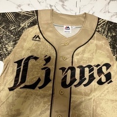西武ライオン　西武lions レプリカ　ゴールド　ユニフォームSサイズの画像