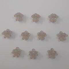 ⑦ライトグレー　お花ヘアクリップ