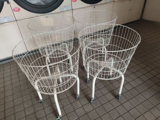コインランドリーカート円型バスケットワゴン1つ1000円
