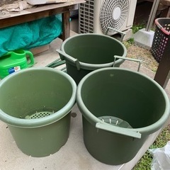 プランター鉢と支柱を差し上げます