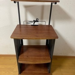 レンジ台　電源付き　スライド