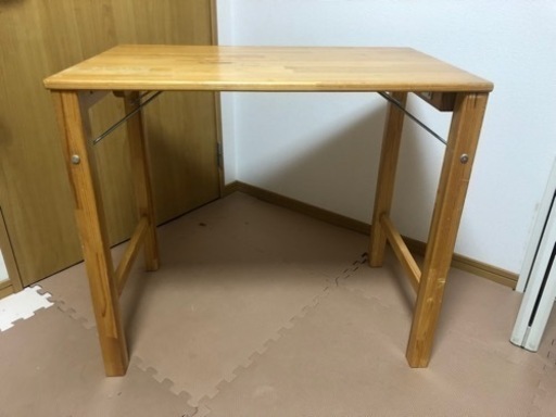 無印良品　パイン材　折り畳みテーブル