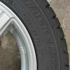 スタッドレスタイヤとホイール155/65R13の画像