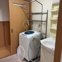 日立　洗濯機　７㎏　写真のラックもセットで。NW-7CX【プロフ見てください・取引中・後にNCNRのために】の画像