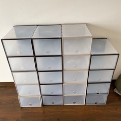 ダイソー　シューズボックス×19の画像