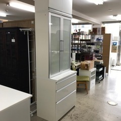 取引場所 南観音 K 2303-693 食器棚 白 中古美品