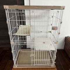 （交渉中）アイリスオーヤマ　猫　ウッディ　キャット　ケージ　おま...