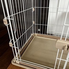 （交渉中）アイリスオーヤマ　猫　ウッディ　キャット　ケージ　おまけトイレ付きの画像