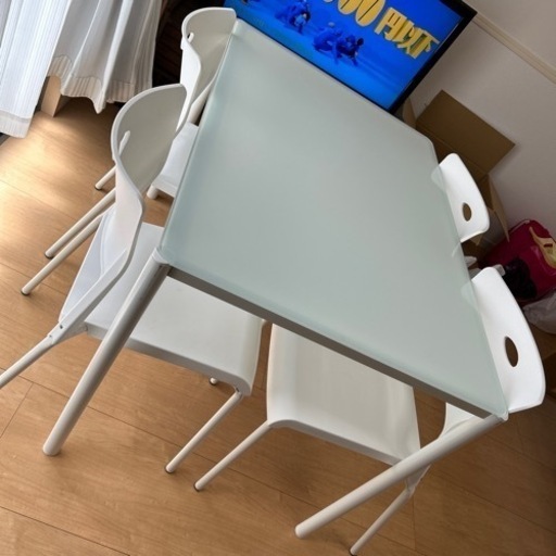 【8000円→5000円最終値下げ】ダイニングセット　ダイニングテーブル　椅子4脚\u0026テーブル