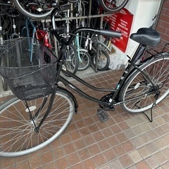 27インチ　ママチャリ　ledライト付き　ブラック