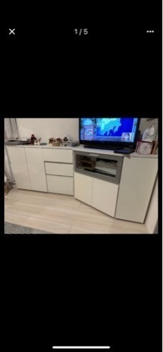 テレビボード2点セット【ホワイト】