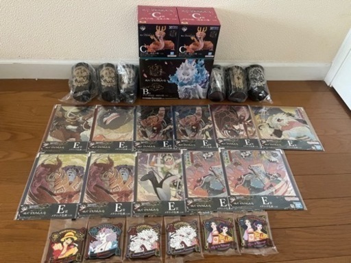 一番くじ　ワンピース　EX 挑め！百花練乱鬼ヶ島　B賞ヤマト　C賞モモの助　D賞タンブラー　E賞メタリック色紙　F賞ラバーコースター　全26点まとめ売り