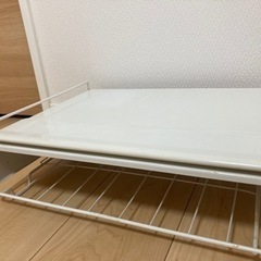 電子レンジ下収納　ラックの画像