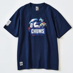 【ORION×CHUMS】Tシャツ　三線デザイン　カラー：ネイビ...