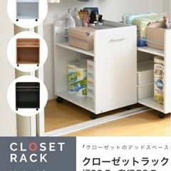 押入れ収納　キャスター付　ラックの画像