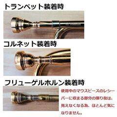 ♪【全国対応】各種金管楽器のマウスピース・【金メッキ仕上げ加工】格安にて！【送料無料】ホルン5,500円送料無料（全国一律）の画像