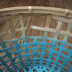 IKEA　竹のバスケット　カゴ　直径50cm高さ32cmの画像