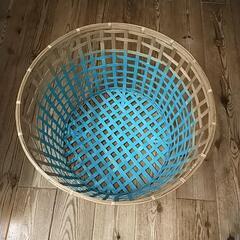 IKEA　竹のバスケット　カゴ　直径50cm高さ32cmの画像