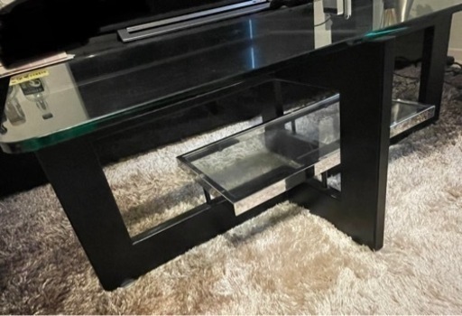 センターテーブル ガラス 幅100cm モダン