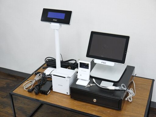 【ヤ取3/25終了】≪ZT392ジ≫ FEC POSシステムまとめ  AT-1450-C/AT-1450-S DENSO/PR-700UDM EPSON/M335B オプト/M-10 BUSICOM/BC-415M レジ/タブレット 現状品