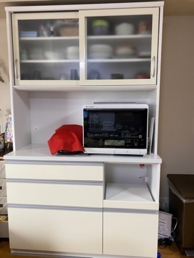 【商談中】カップボード120cm　食器戸棚　ソフトクローズ機能