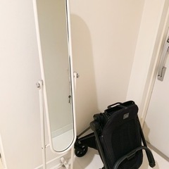 【4/7まで】全身鏡 移動式 玄関にも置けるサイズ感