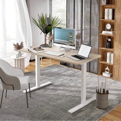 【新品未開封◆梱包のまま！！】Maidesite live 電動昇降デスク スタンディングデスク 120*60cm 人間工学 高さメモリー4つ パソコンデスク オフィスデスク 昇降デスク オフィスワークテーブル定価29900円】の画像