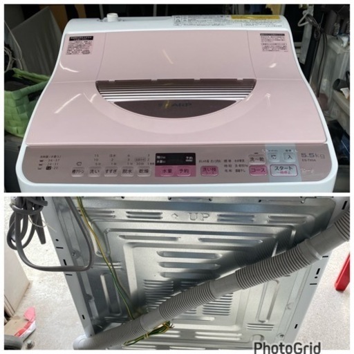 お薦め品‼️分解洗浄済み‼️シャープ洗濯乾燥機 5.5/3.5kg 2017年