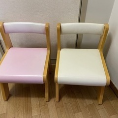 【受け渡し予定者決まりました】子ども用椅子 2脚セット こども椅...