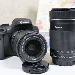 【苫小牧バナナ】◇USED品◇Canon/キャノン EOS KISS X8I デジタル一眼レフカメラ ダブルズームキット 美品 動作品♪