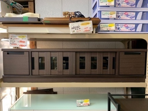 【リサイクルサービス八光】幅170㎝   ダークブラウン収納付きテレビボード　70型まで対応