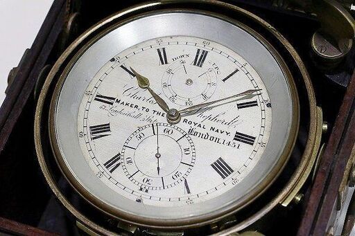 【苫小牧バナナ】希少☆ジャンク マリンクロノメーター 船舶計 MAKER TO THE  NAVY Charles Shepherd LONDON 1451 JAS.MURRAY 現品限り♪