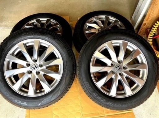 225/60R18 純正ホンダ　アルミホイル4本セット　バリ山