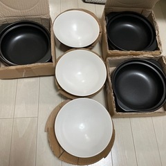3月で処分します（新品未使用品)土鍋 5号(1人用サイズ) 3セットの画像