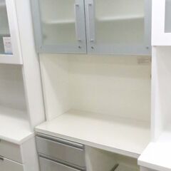 北海道 千歳市/恵庭市 近郊配送可能 ニトリ 食器棚 NITTY 80KB-SI キッチン収納家具 