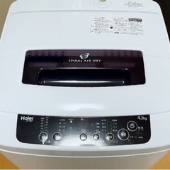 (送料無料) 2019年 美品 洗濯機 風乾燥 お急ぎコース ②の画像