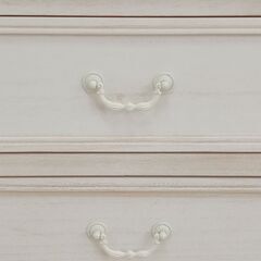 ★ジモティ割あり★  チェスト 白 H83.5×D35×W59.8 クリーニング済み TJ252の画像