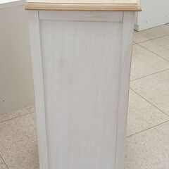 ★ジモティ割あり★  チェスト 白 H83.5×D35×W59.8 クリーニング済み TJ252の画像